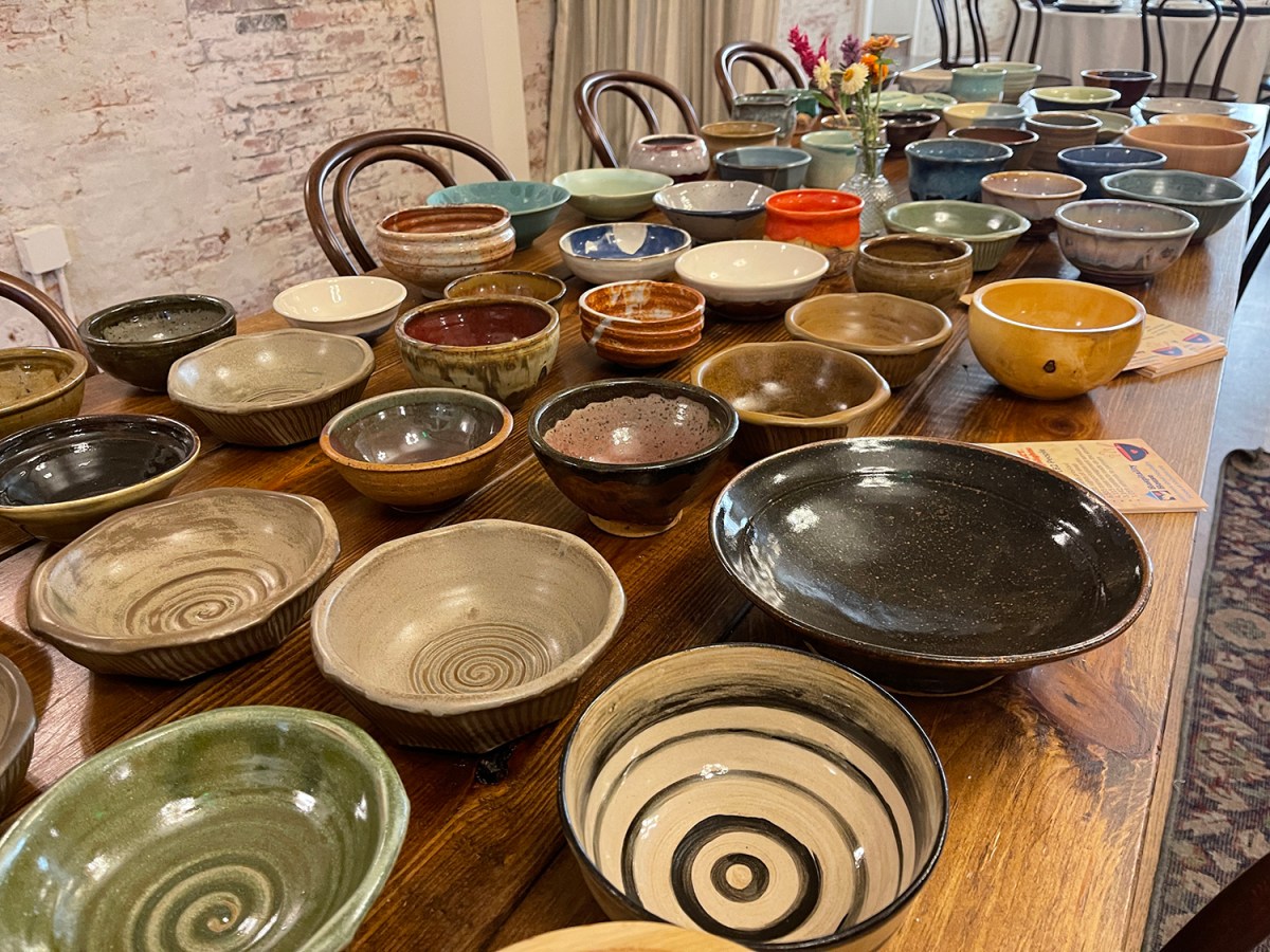 Bowls Displayed at The Golden Gate Saloon 2022. Photo by Jessica Solis Hernandez