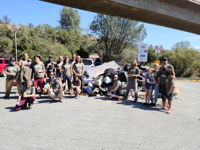 CalSolar team at the river cleanup