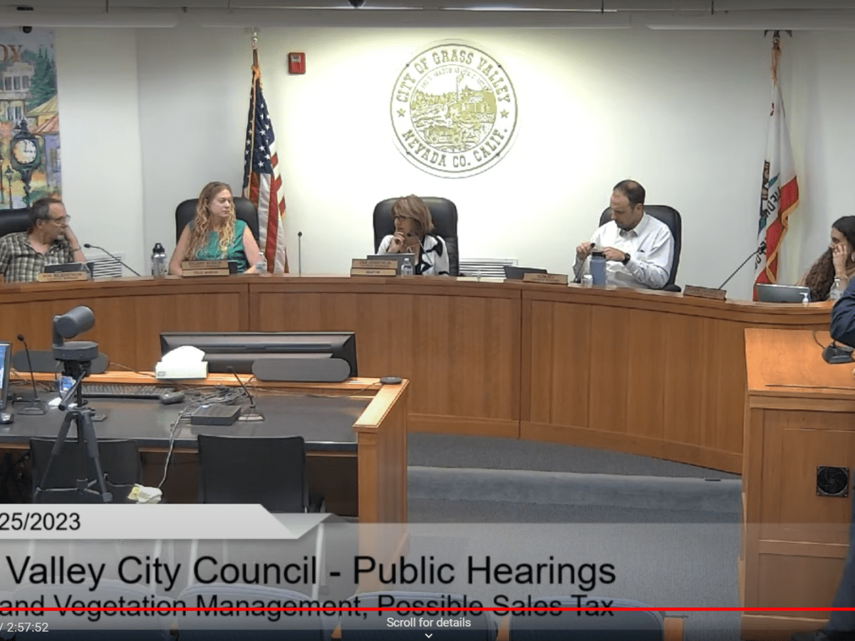 Grass Valley City Council meeting on July 25, 2023